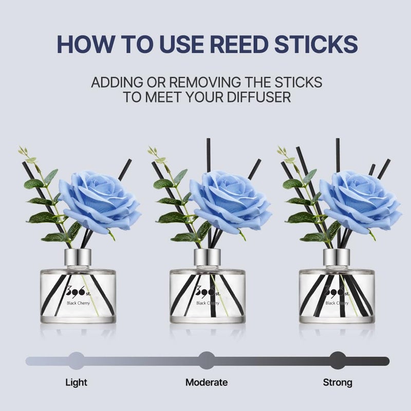 396 st. Rose Flower Reed Diffuser, Vanilla Lavender, 200ml(6.7oz) / Reed Diffuser Sets, Home Fragrance, Scented Oils, Home & Bathroom DÃ©cor - Image 4